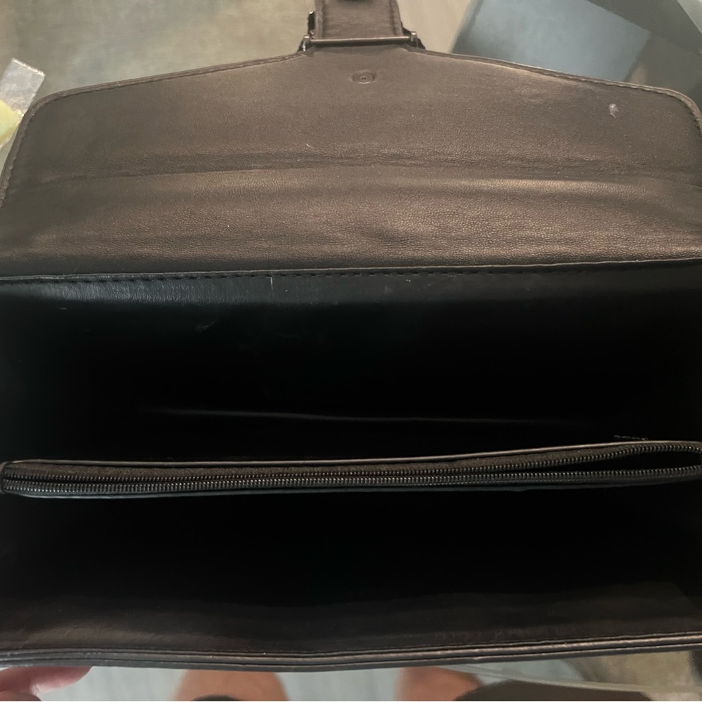 Black studded leather purse
